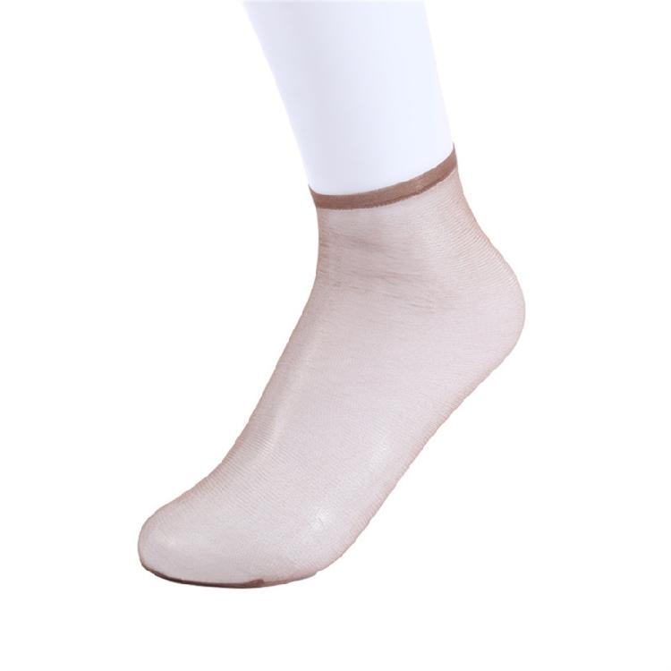 Casual Women Transparent Elastic Crystal Silk Sock Nylon Ladies Summer Stocking