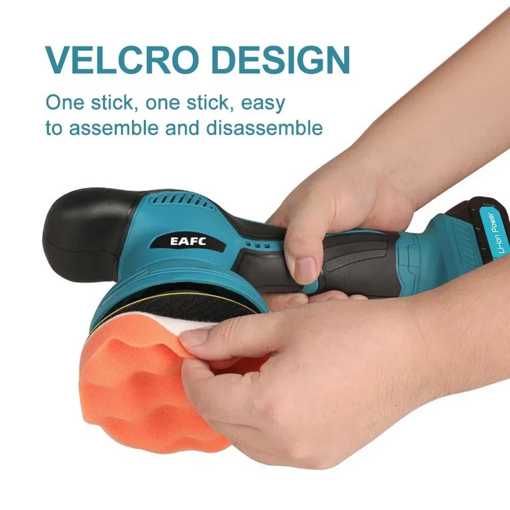 21V Electric Car Polisher Cordless Automotive Polisher 5500RPM Adjustable Digital Display Car Polishing Waxing Sanding Machine