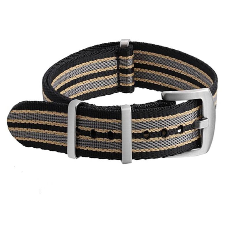 High-End NATO One-Piece Nylon Watch Strap - Canvas Woven, Sizes 18/20/22/24.