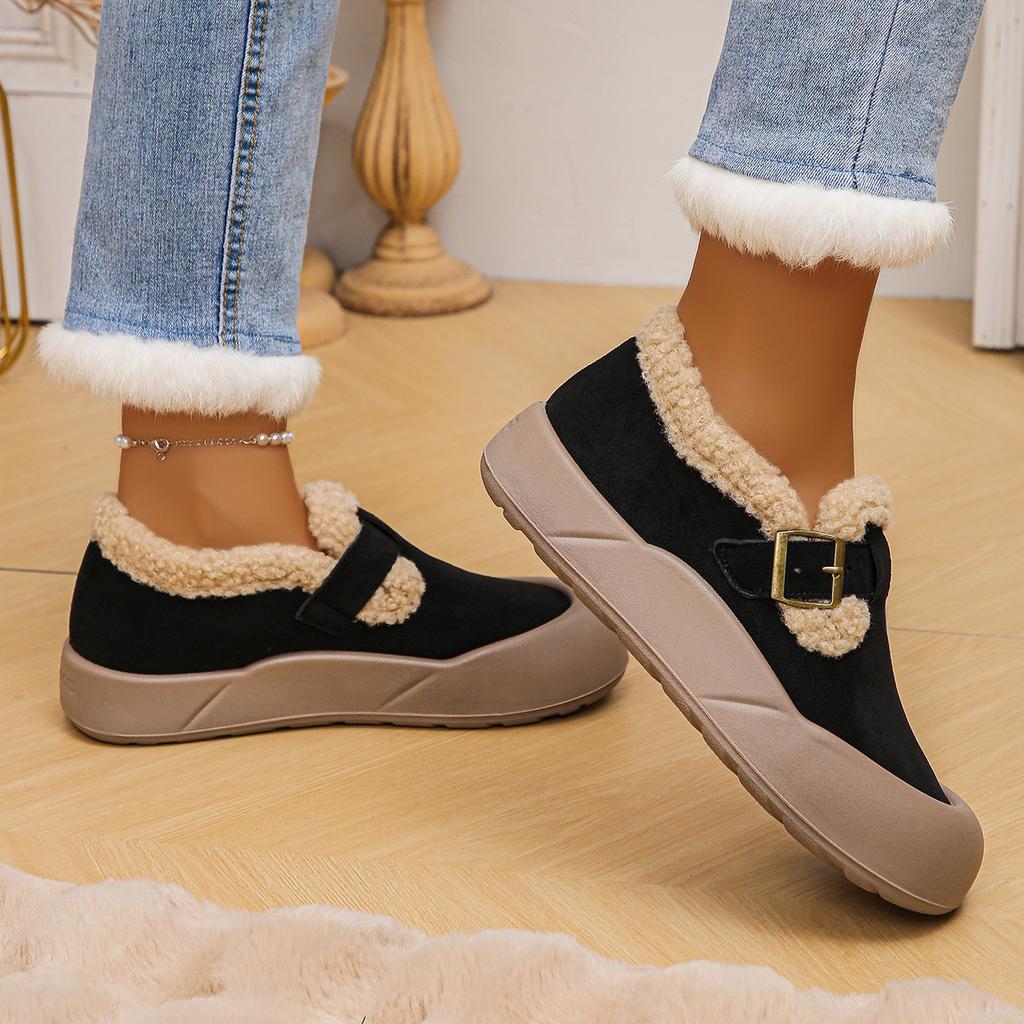 Winter Velvet Anti Slip Thick Warm Cotton Shoes Snow Short Boots Women's Cotton Shoes