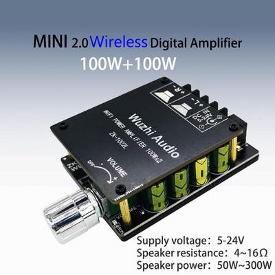 ZK-1002L Mini 2x100W Audio Power Amplifier Board Stereo Bluetooth-compatible Amp