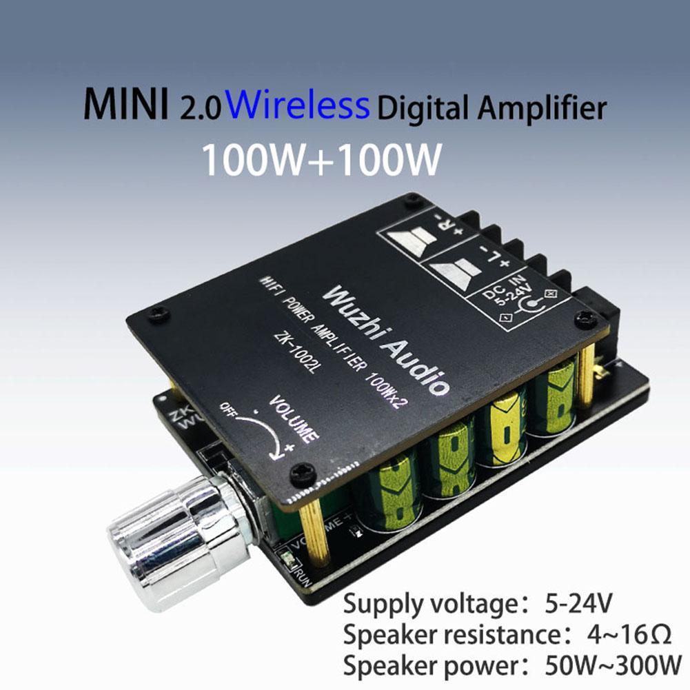 

ZK-1002L Mini 2x100W Audio Power Amplifier Board Stereo Bluetooth-compatible Amp CHINA