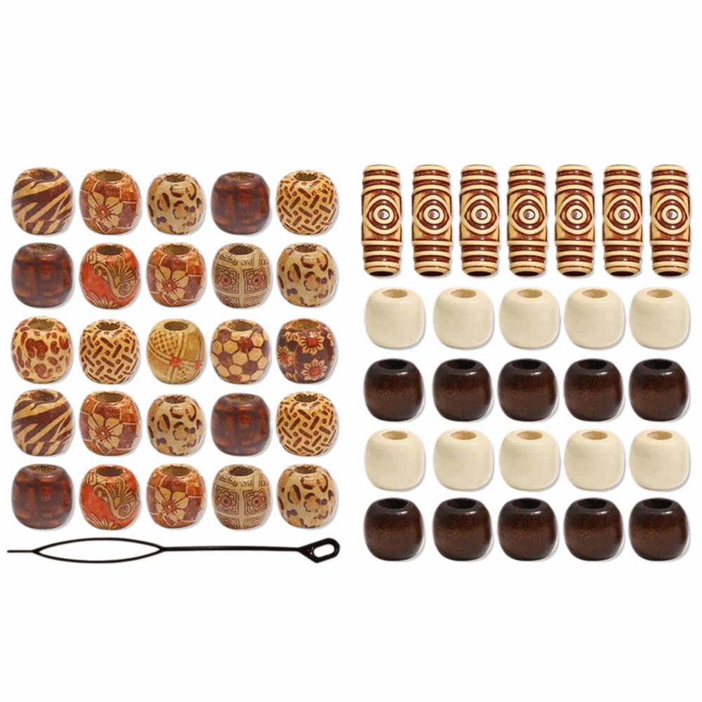 60Pcs Mixed Color Dreadlock Hair Beads Headwear Dreadlocks Hair Rings Hair Jewelry