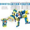 KAZI 12 Constellation Robot Toys Children's Educational Assembly Diy Small Particle Building Blocks Boy Birthday Gift