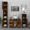 Vidaxl 3-Piece Bathroom Furniture Set, Smoked Oak