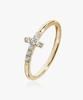 Helene Jewelry 925 Silver Cross Line Ring (C Type)