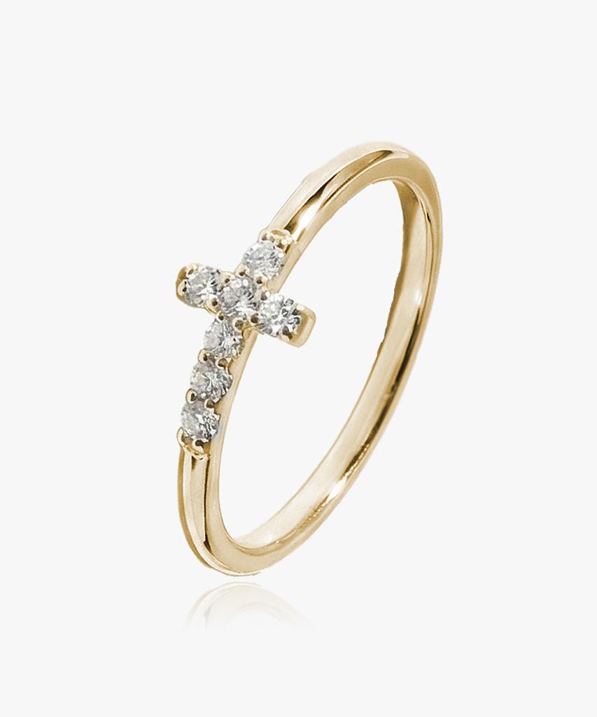Helene Jewelry 925 Silver Cross Line Ring (C Type)