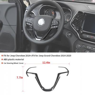 Wykończenie osłony kierownicy konsoli środkowej do Jeep Grand Cherokee 14+ Włókno węglowe
