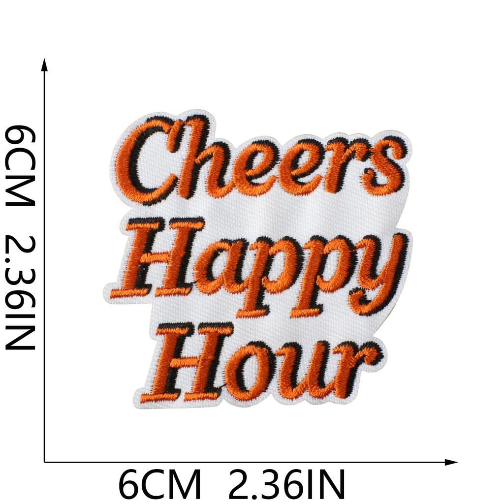 Freshly Squeezed Juice Embroidery Cloth Sticker Bag Decoration Beverage Cup Computer Embroidery Label Ironing Lemonade Patch Sticker