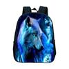 Animal Wolf Pattern Printed Backpack for Primary and Secondary School Students, Large Capacity Backpack