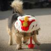 Cute New Year Pet  Lion-dance  Hat Warm Fleece Liner Soft Comfortable Chinese Style Cats Dogs