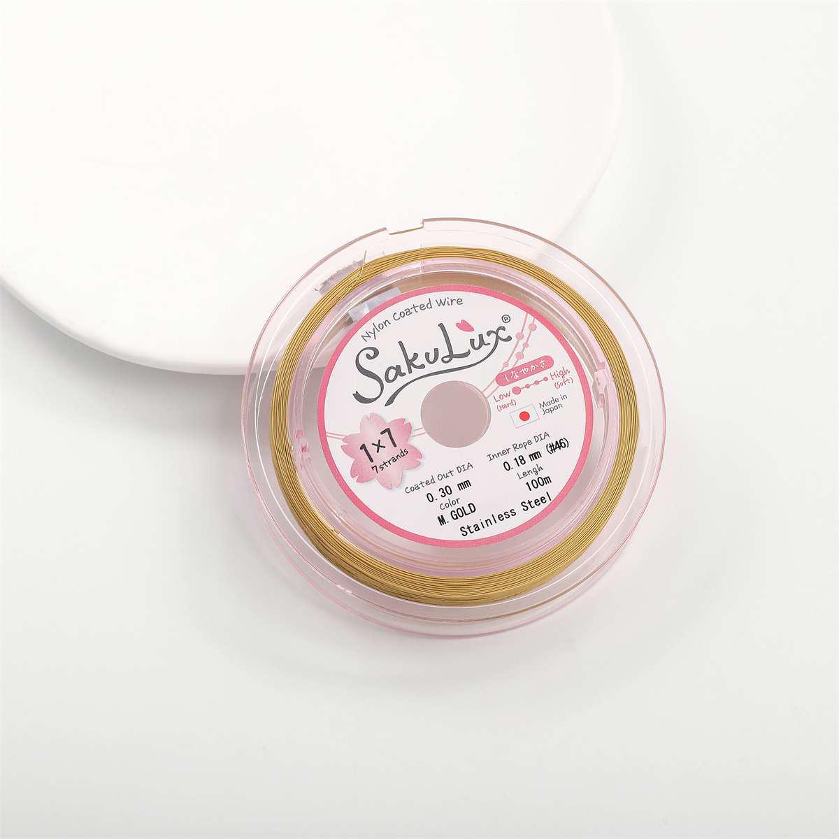 

Японський сталевий дріт, що зберігає колір, для прикрас ручної роботи: Перли, Золото, Срібло для сережок, браслетів, дротяної обмотки та біжутерії 3m per pack