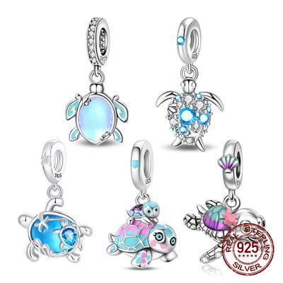 Copper Eternal Love Ocean Sea Turtles Pendant Charm Fit Original Charm Bracelets Women Diy Jewelry Gift
