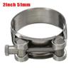 2In Motorrad Schlauchschellen Edelstahl T-Bolzen Auspuffrohrklemme Abdichtung Schweißen Marineklemmen 51-61mm