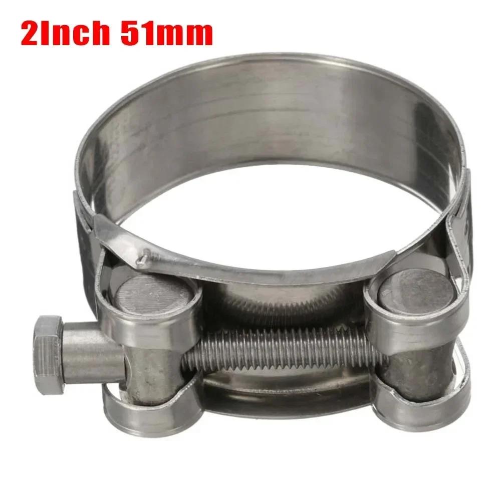 2In Motorrad Schlauchschellen Edelstahl T-Bolzen Auspuffrohrklemme Abdichtung Schweißen Marineklemmen 51-61mm