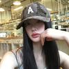 Embroidery Letter Baseball Hat Vintage Snapback Cap Adjustable Holes Peaked Cap  Unisex