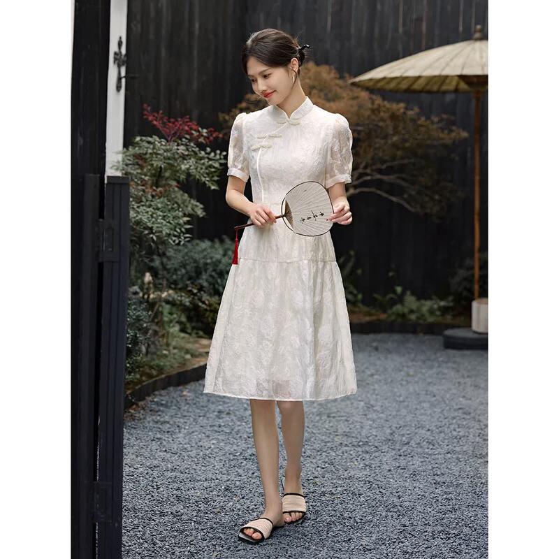 XWI Women s New Chinese Style Textured Jacquard Cheongsam Dress 2XL