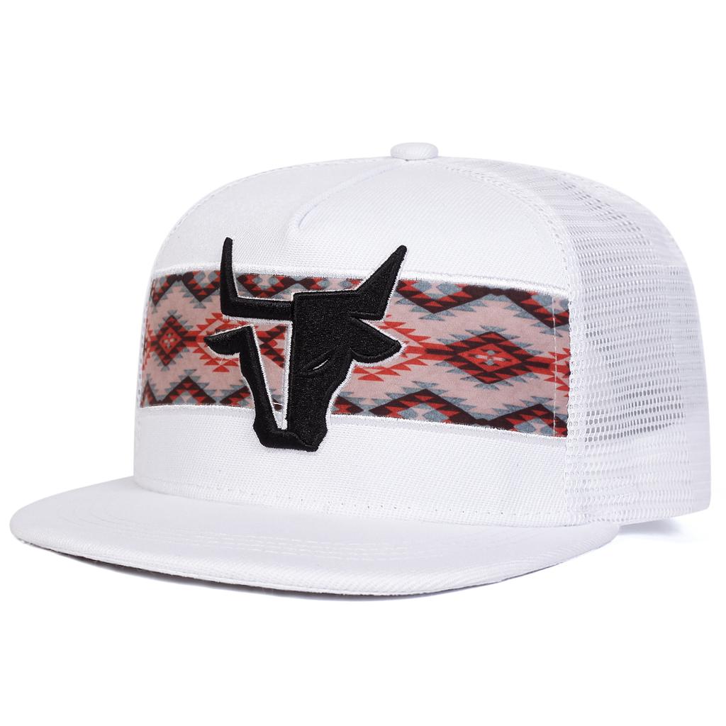 Unisex Head Embroidery Hip-hop Net Hats Spring Summer Outdoor Adjustable Casual Baseball Caps Trucker Caps Sunscreen Hat