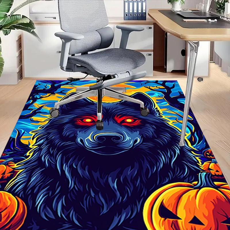 1pc Wolf Halloween Carpet, Office Rug Outdoor Mat Home Decor Area Carpet Festival