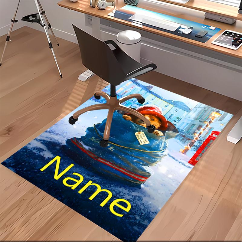Custom personalization Paddington Bear Print Area Rug - Soft, Washable Non-Slip Indoor Mat,Living Room,Home&Office Decorative Rug