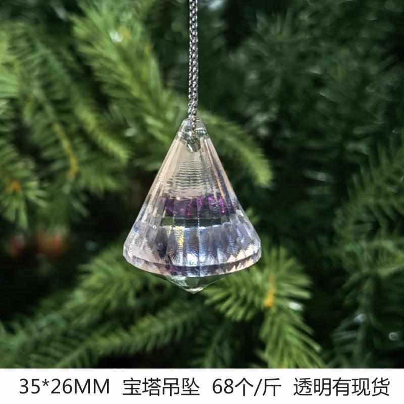 New Christmas Transparent Ice Crystal Snowflake Christmas Tree Decoration Supplies Christmas Atmosphere Christmas Tree Snowflake Pendant