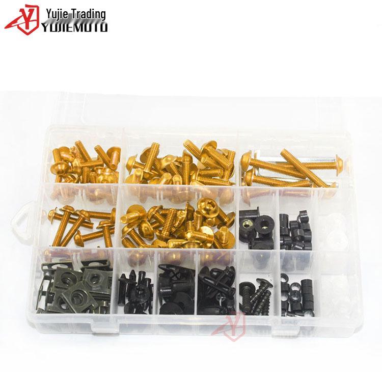 Honda Motorcycle Universal Fairing Windshield Bolt Kit - Multicolor Screws