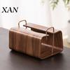 Office Desk Organizer Wooden Tissue Holder, Rectangular Decorative Paper Napkin Dispenser, Reusable Holder Organizer, for Home Decor Bathroom Case