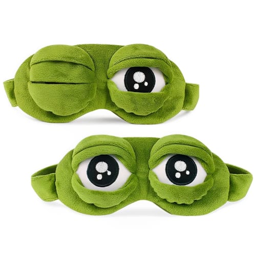 Pepe the Frog Eye Mask, 3D Frog Design, Fun and Cute! Perfect for Parties, Restful Sleep, Blackout, Travel, Variety Shows, and Events