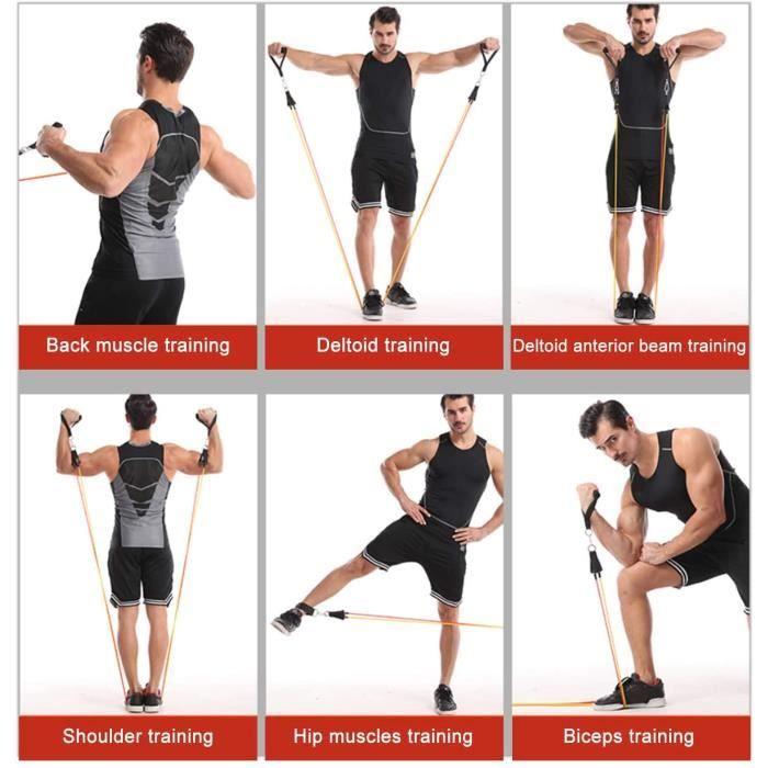 Resistance Bands - 11pcs - Stainless Steel - Latex - Mixed