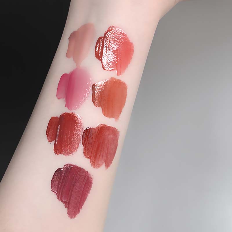 Sexy Mirror Water Light Lip Tint Liquid Lipstick Non-Stick Cup Red Lip Gloss Ice Tea Lipgloss Women Cosmetics Lip Glaze Mist Lip Stick Female Makeup