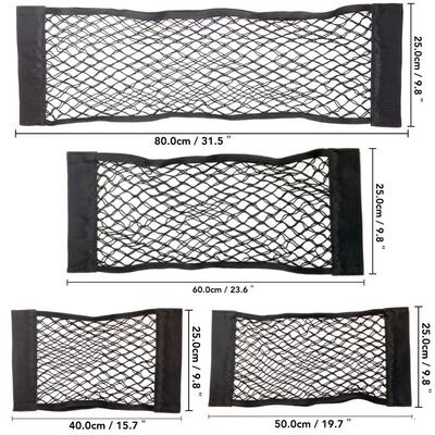 Biloppbevaringsnett Strekkbar nettinglomme Nett Magic Elastisk klistremerke Universal bakre netting bagasjerom setepose lommebur Autoorganisering