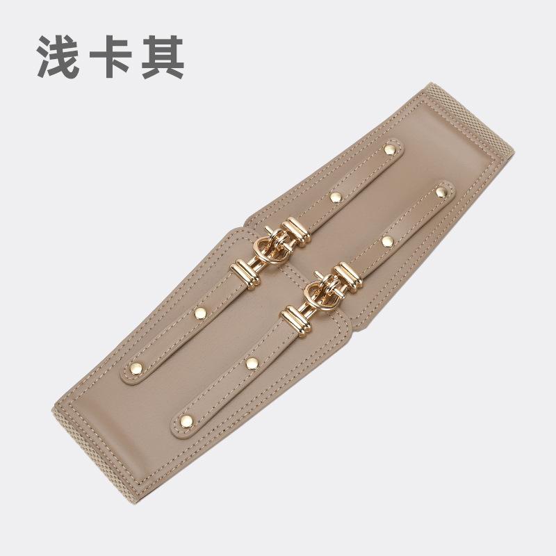 

Belt Women S Dress Wide Waist Seal Buckle Decoration With Skirt Outer Elastic Belt Waist French Elegant And Thin