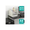 [3 Shallow Drawers + 1 Deep Drawer] Iris Ohyama Letter Case A4 with Index Stickers, Drawer Document Case, Desktop, Stackable, Plastic Letterbox,