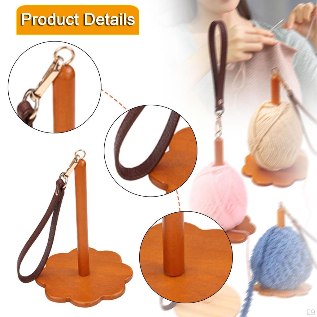 Crochet Yarn Holder Thread Spindle Skein Spool Organizer for Knitting