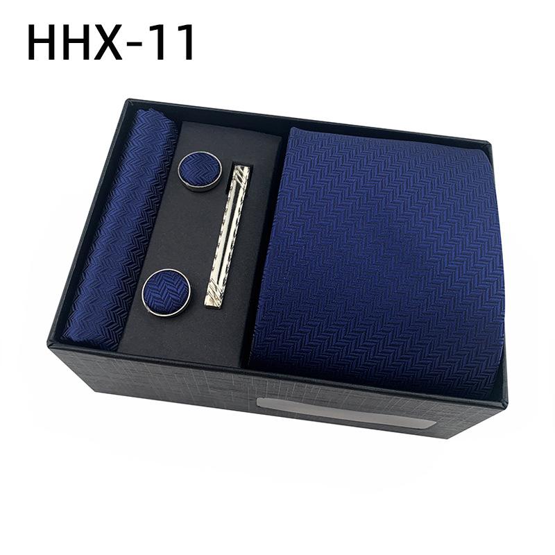 Paisley Men'S Tie Square Cuff Tie Clip Gift Box Set Business Casual Tie Black Gift Box