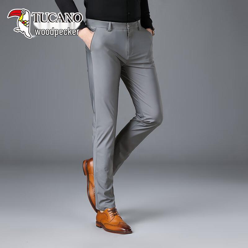 

TUCANO Men s 2026 Straight Fit Wrinkle-Resistant Casual Business Pants 33