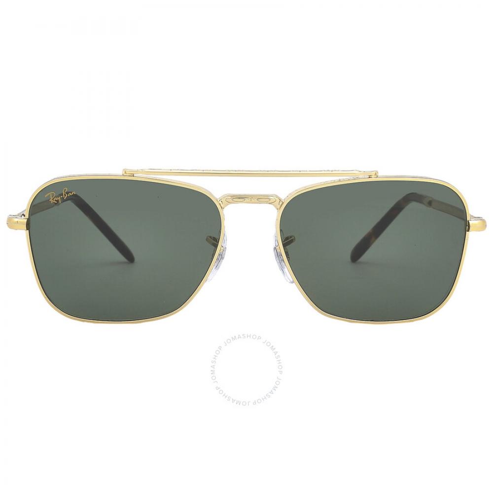 

Ray Ban New Caravan Green Square Unisex Sunglasses RB3636 919631 55