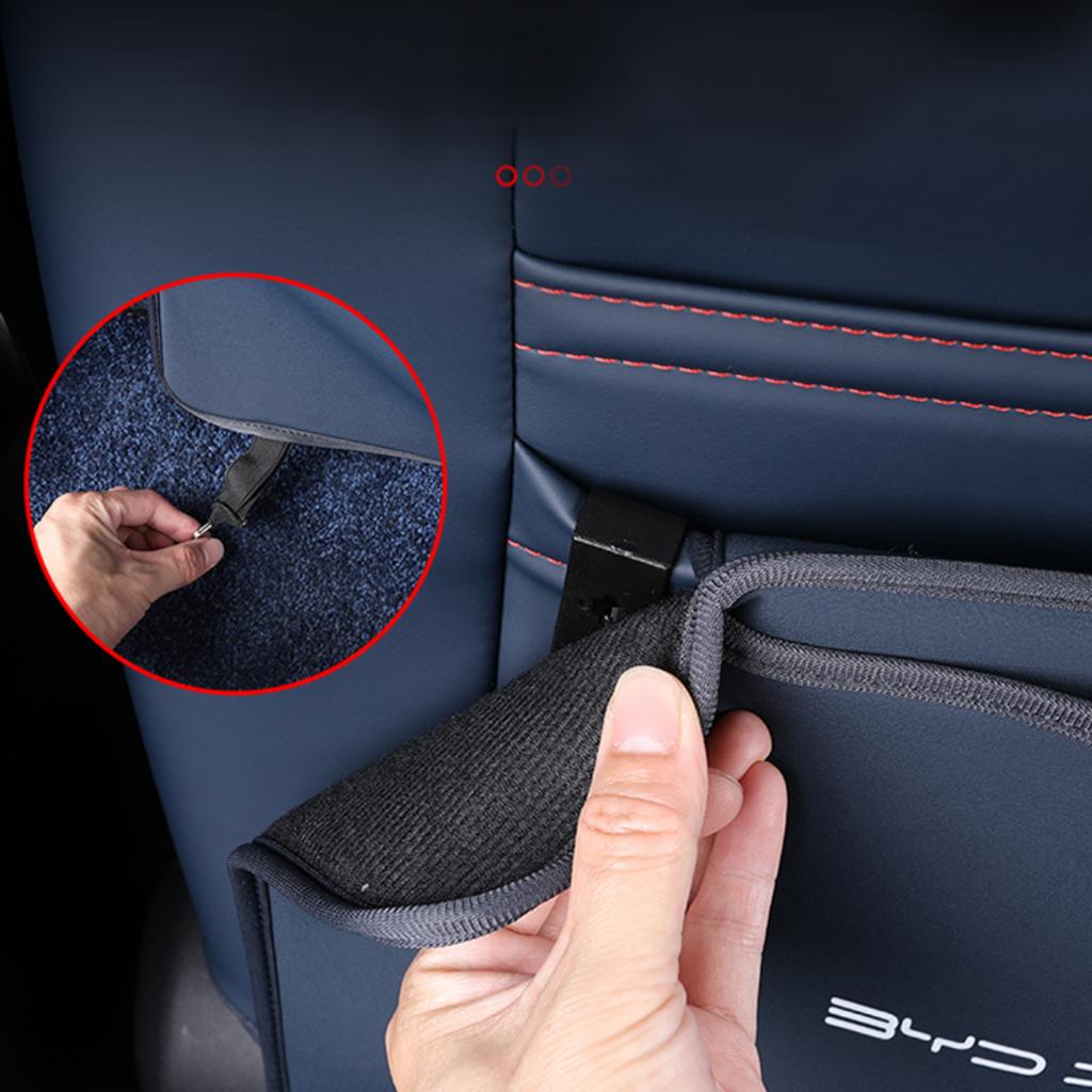 Pentru BYD Atto 3 Yuan Plus 2022 2023 mașină din piele PU covoraș anti-kick Pad mașină anti-lovitură covorașe de protecție accesorii pentru spătarul scaunului