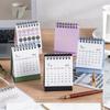 2027 Mini Desk Calendar 1Pcs Exquisite Gold Foil Spiral Bound Small Desktop Decor for Student Study Plan Gift