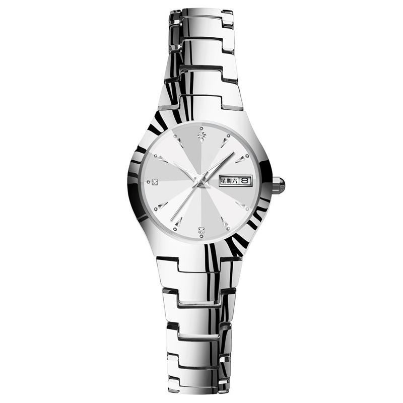 Men's Watch Brand High Quality Tungsten Steel Calendar Waterproof Clock Couple Watches Women's Fashion Quartz Wristwatch Gift