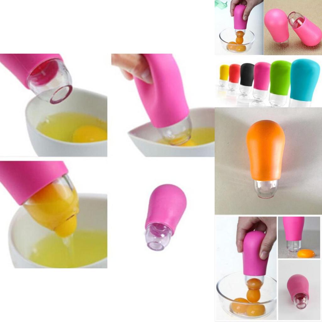 Modern Silicone Egg Separator With Suction Function For Home Cooking Enthusiasts