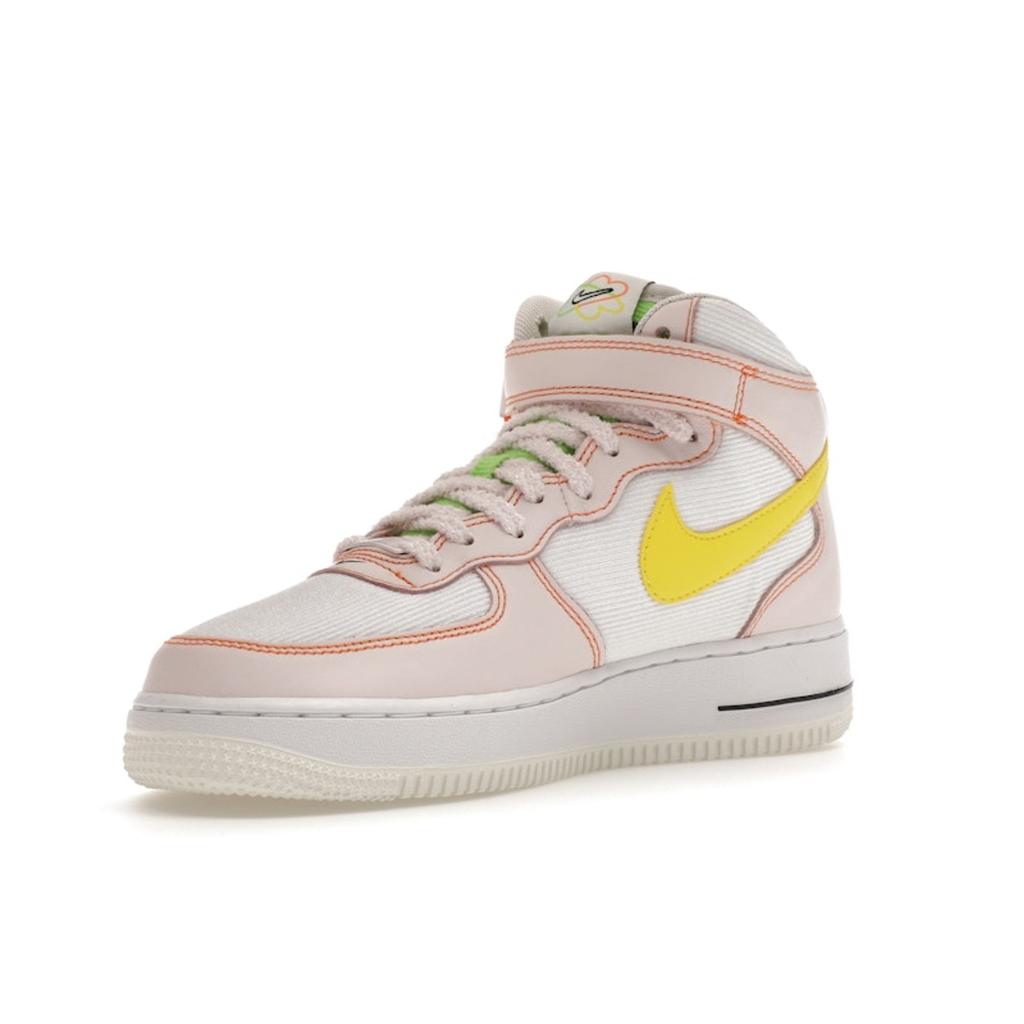 Nike Air Force 1 07 Mid Feel Love Women Sneakers White Pearl-Pink Action-Green FD0869-100