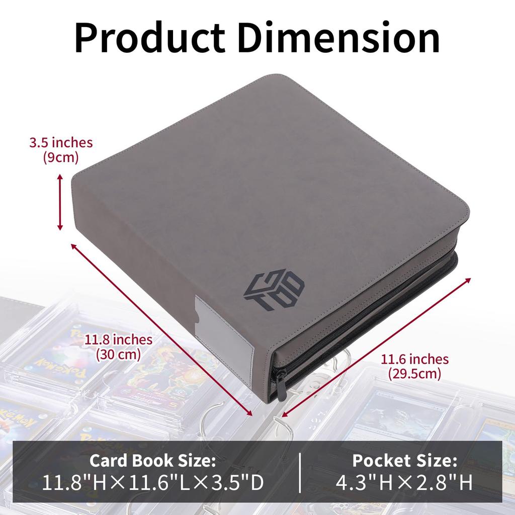 Toy God Exhibition File, Magnetic Loader Card File, Holds 4 Cards Per Page, Total of 24 Cards (Zippered, Magnetic Loader)