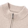Men's Thickened 460g Cashmere Wool Sweater with Zipper, Half-High Collar, Warm Knitwear for Autumn/Winter.