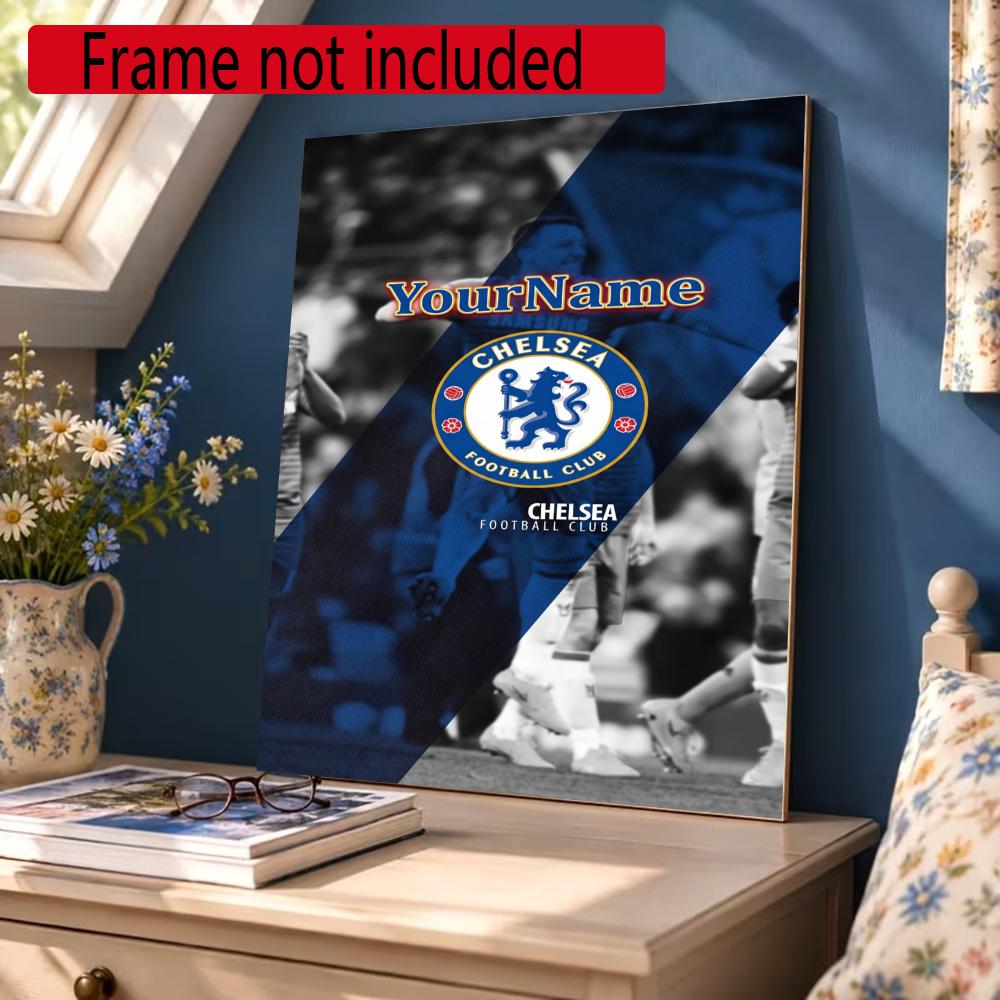 Chelsea Fc Customize Your Name Diamond Painting Round Diamond Rhinestones Mosaic Diamond Embroidery Wall Paintings Rhinestones Gift Frameless