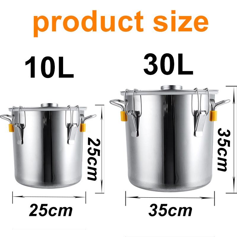 Rustfritt Stål Destillator Moonshine Alkohol Kobber DIY Vann Vin Eterisk Olje Bryggesett 10L/30L Hjem Ny