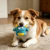 Squeaky Dog Chew Toy Latex Cute Devil Dog Teeth Cleaning Toy Safe Puppy Teething Toy for Biting Catching Intercative Fetch Game