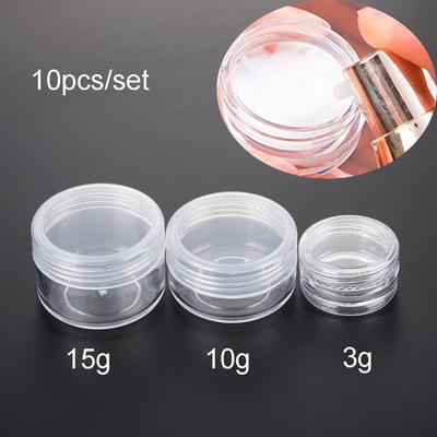 Transparenter Topf Plastikflaschen Kosmetikglas Probenbehälter Make-up-Behälter Aufbewahrungsboxen