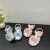 Girls' Princess Shoes New Summer Sparkling Rhinestone Princess Shoes Non-slip Sweet Wind Soft Sole Beach Classmates