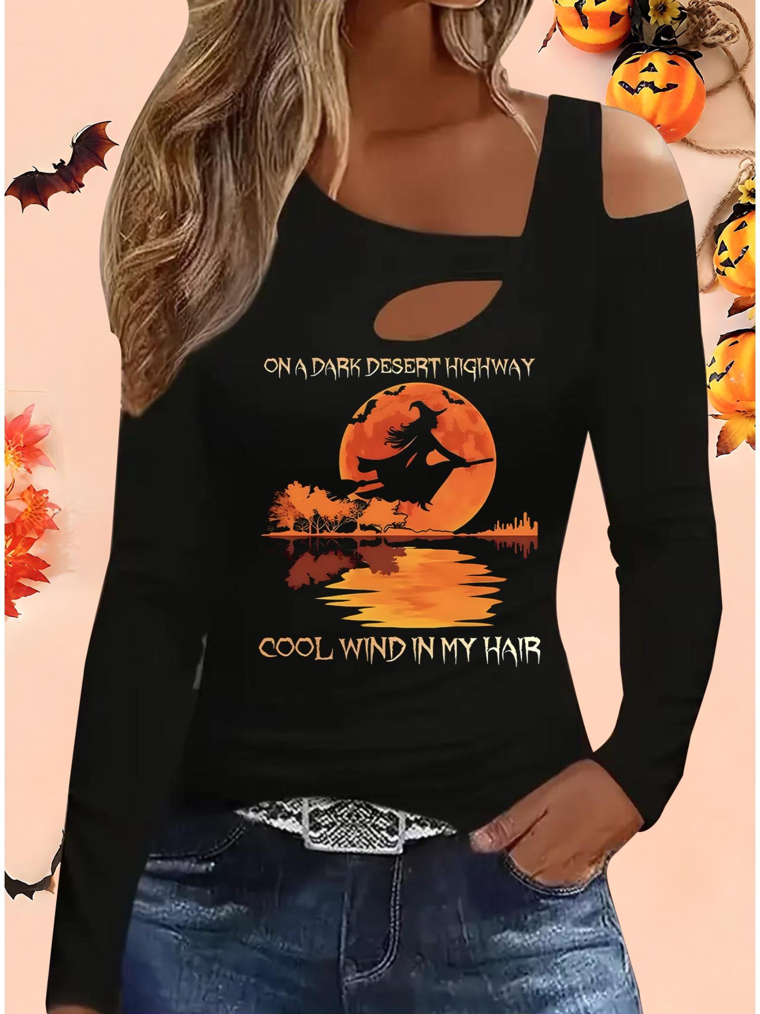 

Модные блузки с живописным принтом, футболки с длинным рукавом, повседневные топы-юбки S чёрный